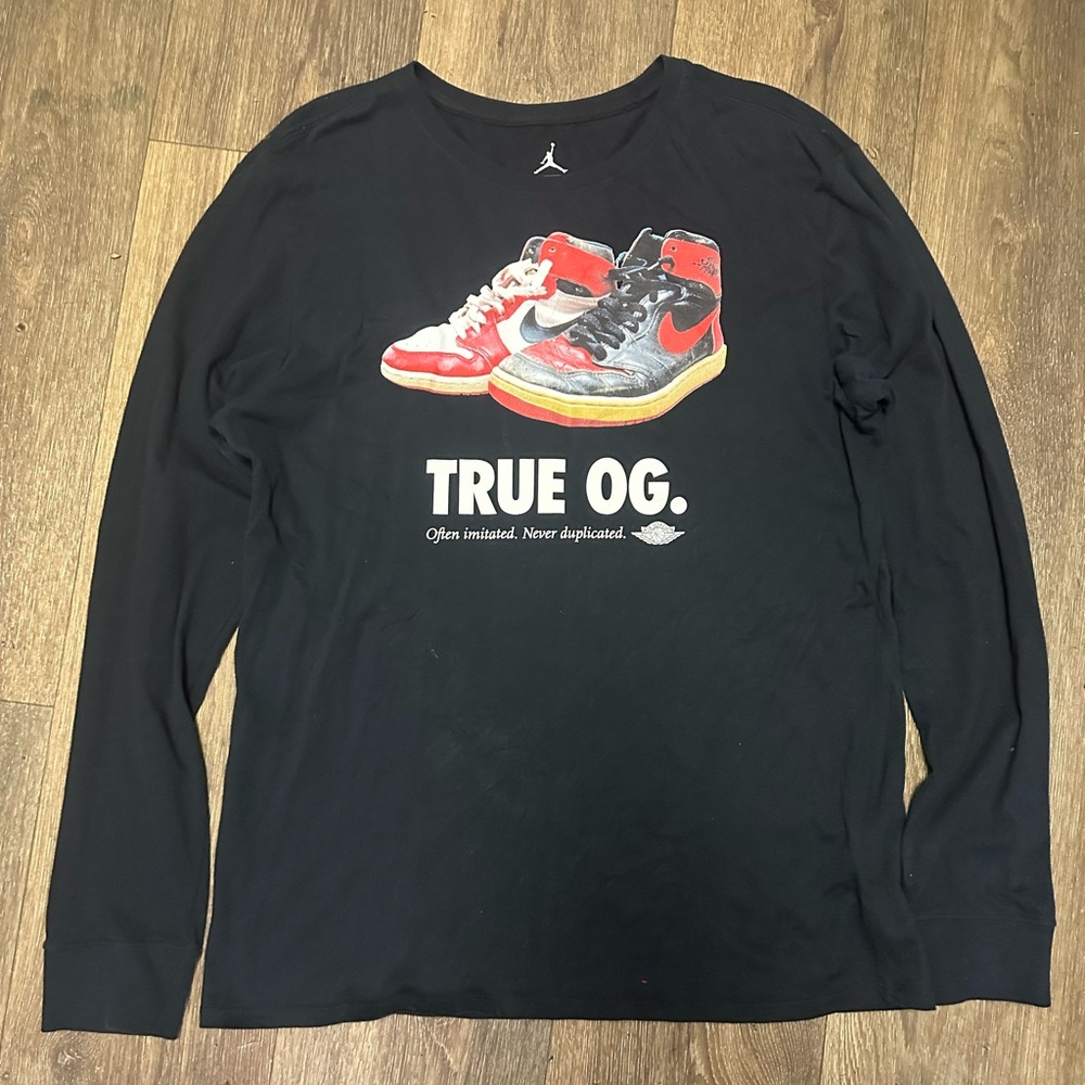 Jordan True OG Long-Sleeve Tee - Black/Red
